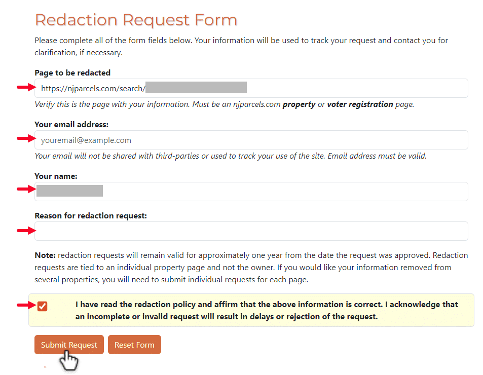 How to Opt Out of NJParcels.com