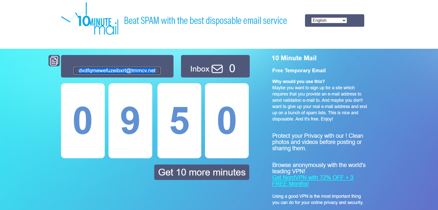 Using a Disposable Email Address Optery