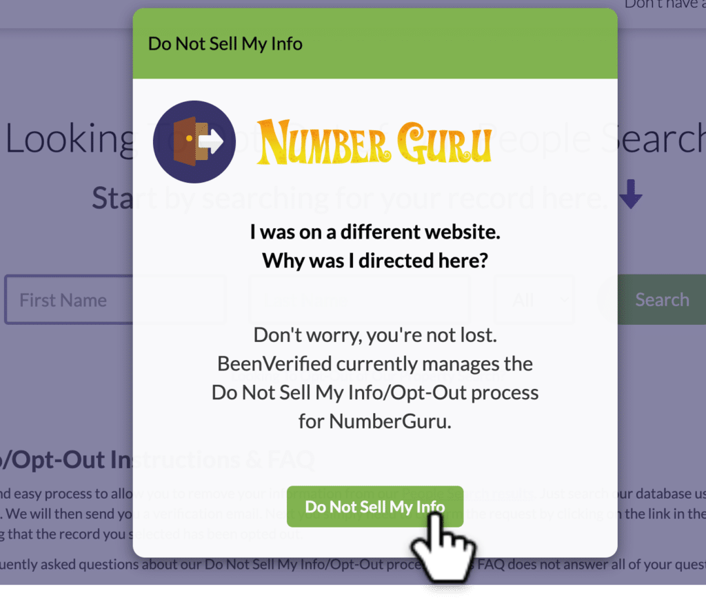 How to Opt Out of NumberGuru