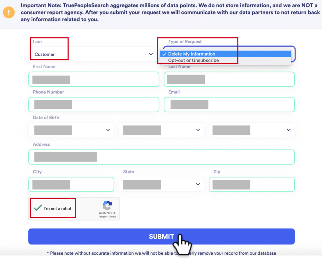 How to Opt Out of TruePeopleSearch.info