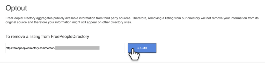 How to Opt Out of FreePeopleDirectory