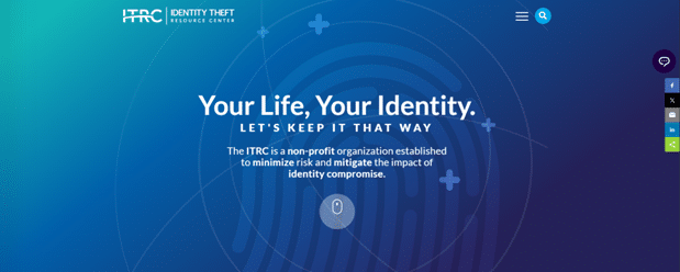 The Identity Theft Resource Center (ITRC) Website
