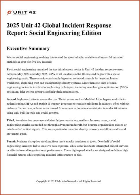 Unit 42 Report: Social Engineering Is the #1 Initial Access Vector - Optery